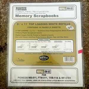 Pioneer Scrapbook refill pages RW-85